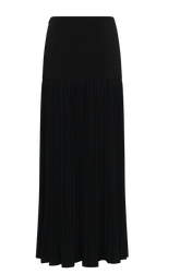 Jillian Pleated Maxi Skirt - Black